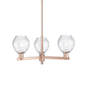 Innovations Lighting Waverly 3 Light 28" Wide Chandelier Antique Copper / Clear