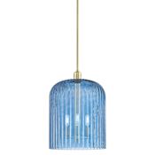 Innovations Lighting Bridal Veil 3 Light 12" Wide Pendant Antique Brass / Blue