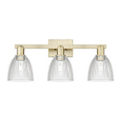 Innovations Lighting Castile 3 Light 25" Wide Vanity Light Antique Brass / Clear