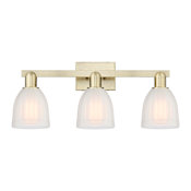 Innovations Lighting Brookfield 3 Light 25" Wide Vanity Light Antique Brass / White