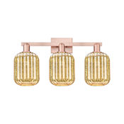 Innovations Lighting Preston 3 Light 26" Wide Vanity Light Antique Copper / Mercury