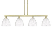 Innovations Lighting Bristol 4 Light 52" Wide Linear Pendant Antique Brass / Seedy