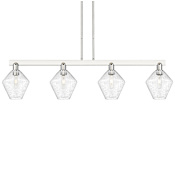 Innovations Lighting Cindyrella 4 Light 51" Wide Linear Pendant Polished Nickel / Seedy