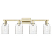 Innovations Lighting Hadley 4 Light 32" Wide Vanity Light Antique Brass / Clear