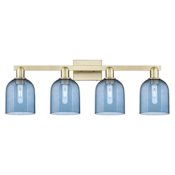 Innovations Lighting Bella 4 Light 33" Wide Vanity Light Antique Brass / Blue