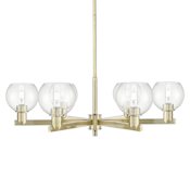 Innovations Lighting Athens 6 Light 36" Wide Chandelier Antique Brass / Clear
