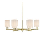 Innovations Lighting Hadley 6 Light 35" Wide Chandelier Antique Brass / Matte White