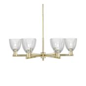 Innovations Lighting Castile 6 Light 36" Wide Chandelier Antique Brass / Clear