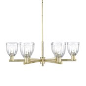 Innovations Lighting Brookfield 6 Light 36" Wide Chandelier Antique Brass / Clear