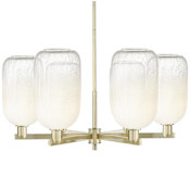 Innovations Lighting Brookhaven Cloche 6 Light 24" Wide Candle Style Chandelier Antique Brass / Opal