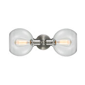 Innovations Lighting Sphere 2 Light 21" Wide Bathroom Vanity Light Brushed Satin Nickel / Clear