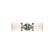 Innovations Lighting Small Bell 2 Light 19" Wide Bathroom Vanity Light Brushed Satin Nickel / Matte White Cased