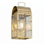 Innovations Lighting Durham 13" Tall Outdoor Wall Sconce with H Wire Pattern and Clear Glass Antique Brass