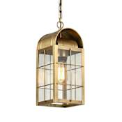Innovations Lighting Durham 8" Wide Outdoor Mini Pendant with H Wire Pattern and Clear Glass Antique Brass