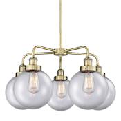 Innovations Lighting Beacon 5 Light 26" Wide Chandelier Antique Brass / Clear