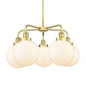 Innovations Lighting Beacon 5 Light 29" Wide Chandelier Satin Gold