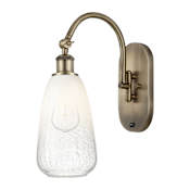 Innovations Lighting Brookhaven Almond 17" Tall Wall Sconce Antique Brass / Opal