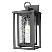 Innovations Lighting Ashland 14" Tall Outdoor Wall Sconce with Seedy Glass Panels Matte Black