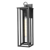 Innovations Lighting Ashland 23" Tall Outdoor Wall Sconce with Clear Glass Panels Matte Black