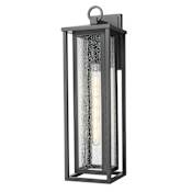 Innovations Lighting Ashland 23" Tall Outdoor Wall Sconce with Seedy Glass Panels Matte Black