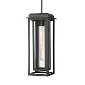 Innovations Lighting Mansfield 8" Wide Outdoor Mini Pendant with Clear Glass Shade Matte Black