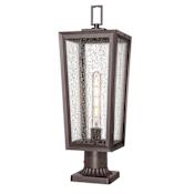 Innovations Lighting Madison 23" Tall Post Light with Seedy Glass Bronze
