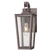 Innovations Lighting Madison 15" Tall Outdoor Wall Sconce with Seedy Glass Panels Bronze