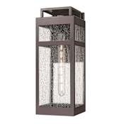 Innovations Lighting Ridgeway 18" Tall Outdoor Wall Sconce with Seedy Glass Panels Bronze