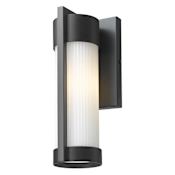 Innovations Lighting Stratford 11" Tall Outdoor Wall Sconce with Frosted Ribbed Glass Panels Matte Black