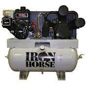 Iron Horse 12 HP 30 Gal 175 Max PSI Two-Stage Truck Mount Gas Reciprocating Air Compressor with Electric Start Briggs and Stratton Engine N/A