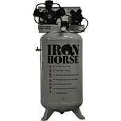 Iron Horse 5 HP 80 Gal 150 Max PSI 16.5 CFM Single-Stage Stationary Electric (208, 230 Volt 1 Phase) Reciprocating Air Compressor N/A