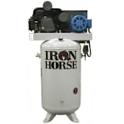 Iron Horse 7.5 HP 80 Gal 200 Max PSI Two-Stage Stationary Electric (208, 230 Volt 3 Phase) Reciprocating Air Compressor N/A