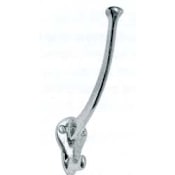 Ives Large Hat 5 3/4" Height Cast Aluminum Coat and Hat Hook with 3 5/8" Projection Clear Coated Aluminum