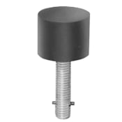 Ives Security Floor Door Stop 2-1/2 Inch High and 2 Inch Diameter Black