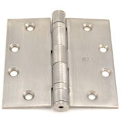 Ives Commercial Series 4-1/2 Inch x 4-1/2 Inch Ball Bearing Square Corner Mortise Hinge with Removable Pin - Single Hinge Satin Stainless Steel