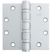 Ives Commercial Series 4-1/2 Inch x 4-1/2 Inch Ball Bearing Square Corner Mortise Hinge with Non-Removable Pin - Single Hinge Satin Chrome