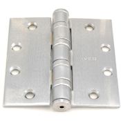 Ives Commercial Series 4-1/2 Inch x 4-1/2 Inch Ball Bearing Square Corner Mortise Hinge with Removable Pin - Single Hinge Satin Chrome
