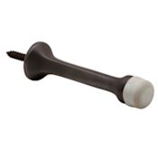 Ives 3 1/8" Projection Solid Brass Baseboard Rigid Door Stop with 7/8" Base Diameter Satin Bronze