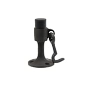Ives Cast Brass or Aluminum Wall Door stop with Manual Hold-Open Hook 5 3/4" Projection Using Wood Screws Oil Rubbed Bronze