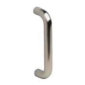 Ives 10" Center to Center 1" Round Straight Brass Door Pull Stainless Steel