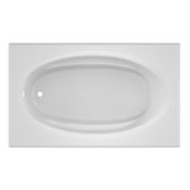 Jacuzzi Signature 72" Drop In Soaking Bathtub with Universal Drain White