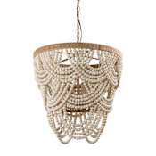 James Allan Lusteria 4 Light 20" Wide Beaded Chandelier White