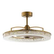 James Allan Permost 33" Wide LED 3 Blade Fandelier Gold