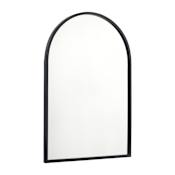 James Allan Mila 20"W x 30"H Arched Beveled Metal Framed Accent Mirror Black