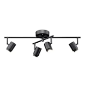 James Allan 4 Light 26" Wide LED Fixed Rail Ceiling Fixture Matte Black