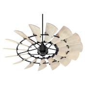 James Allan Windmolen 60" 15 Blade Indoor Ceiling Fan with Wall Control Noir