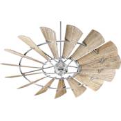 James Allan Windmolen 72" 15 Blade Indoor Ceiling Fan with Remote Control Galvanized