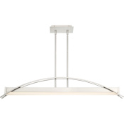 James Allan Curry 39-1/4" Wide Integrated LED Linear Chandelier with Acrylic Rectangle Shades Brushed Nickel