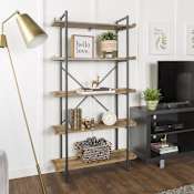 James Allan Rustic Industrial 36" W Urban Pipe Style Bookshelf Book Case Shelving Barnwood