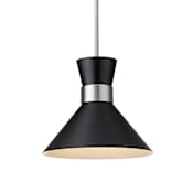 James Allan Inez 13" Wide Pendant Matte Black / Brushed Nickel